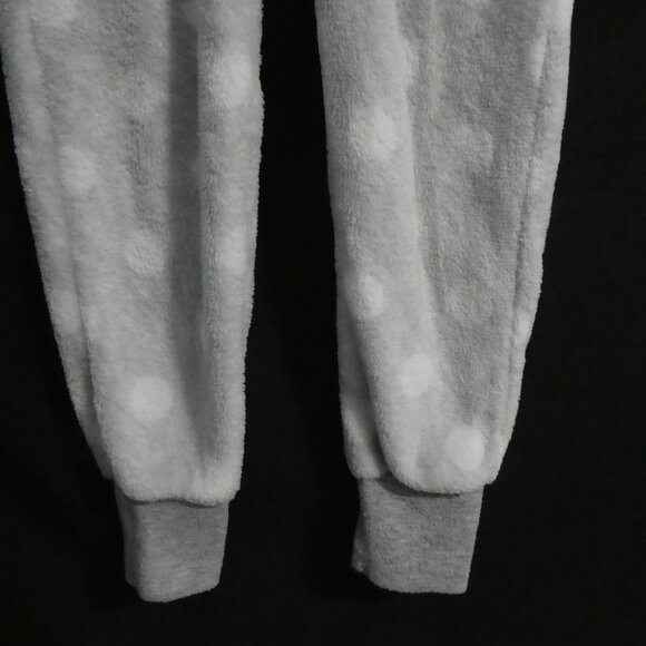 GEORGE | small (7-8) | Fuzzy Fleece Grey Pajama Bottoms W/ White Dots - Picture 7 of 16